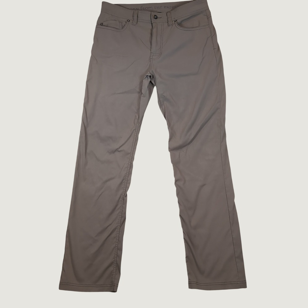 Prana Brion Slim Fit Pants Mens 33x32 (34x32) Brown Stretch Hiking Gorpcore